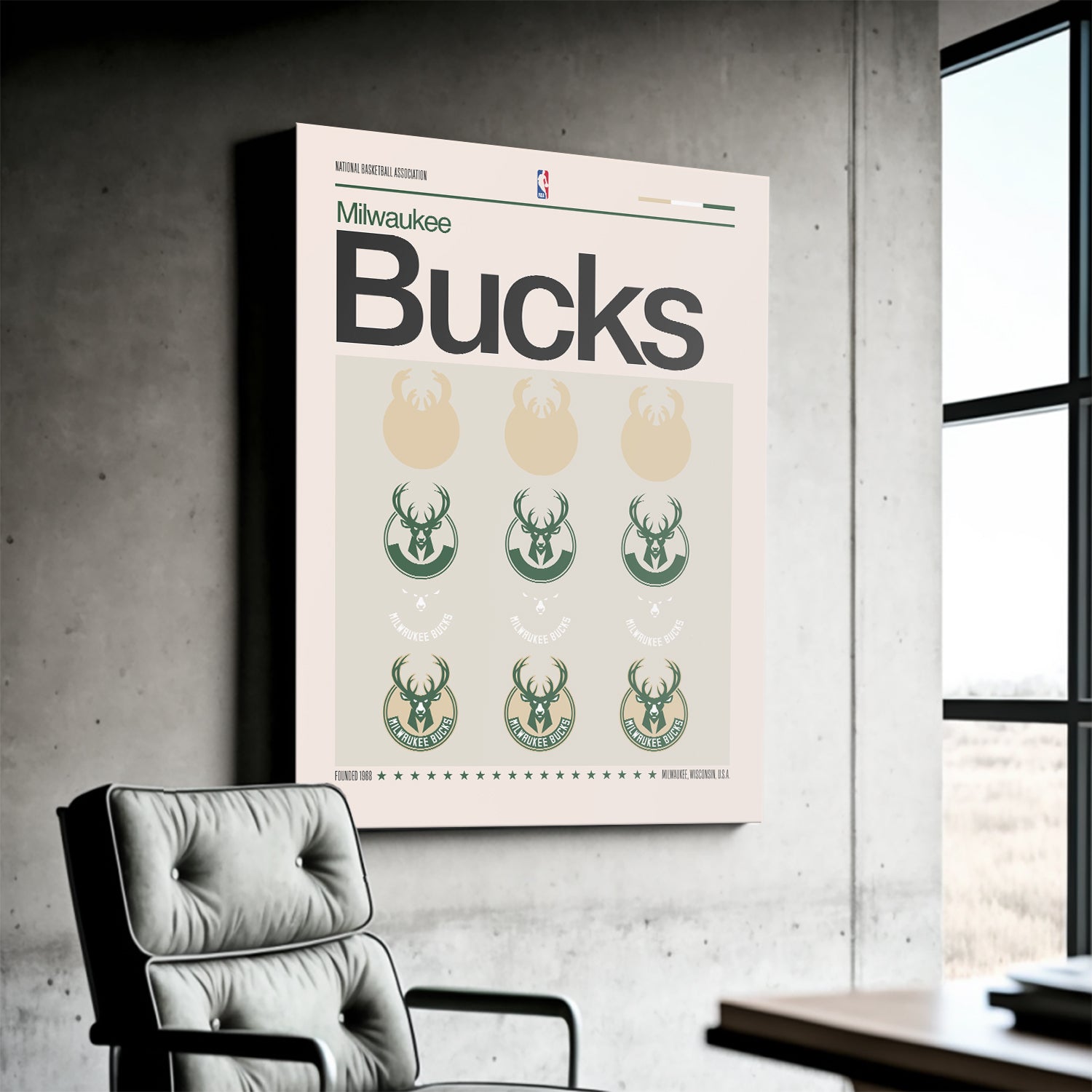 Deconstructed Logo - Bucks - IKONICK - NBA Teams