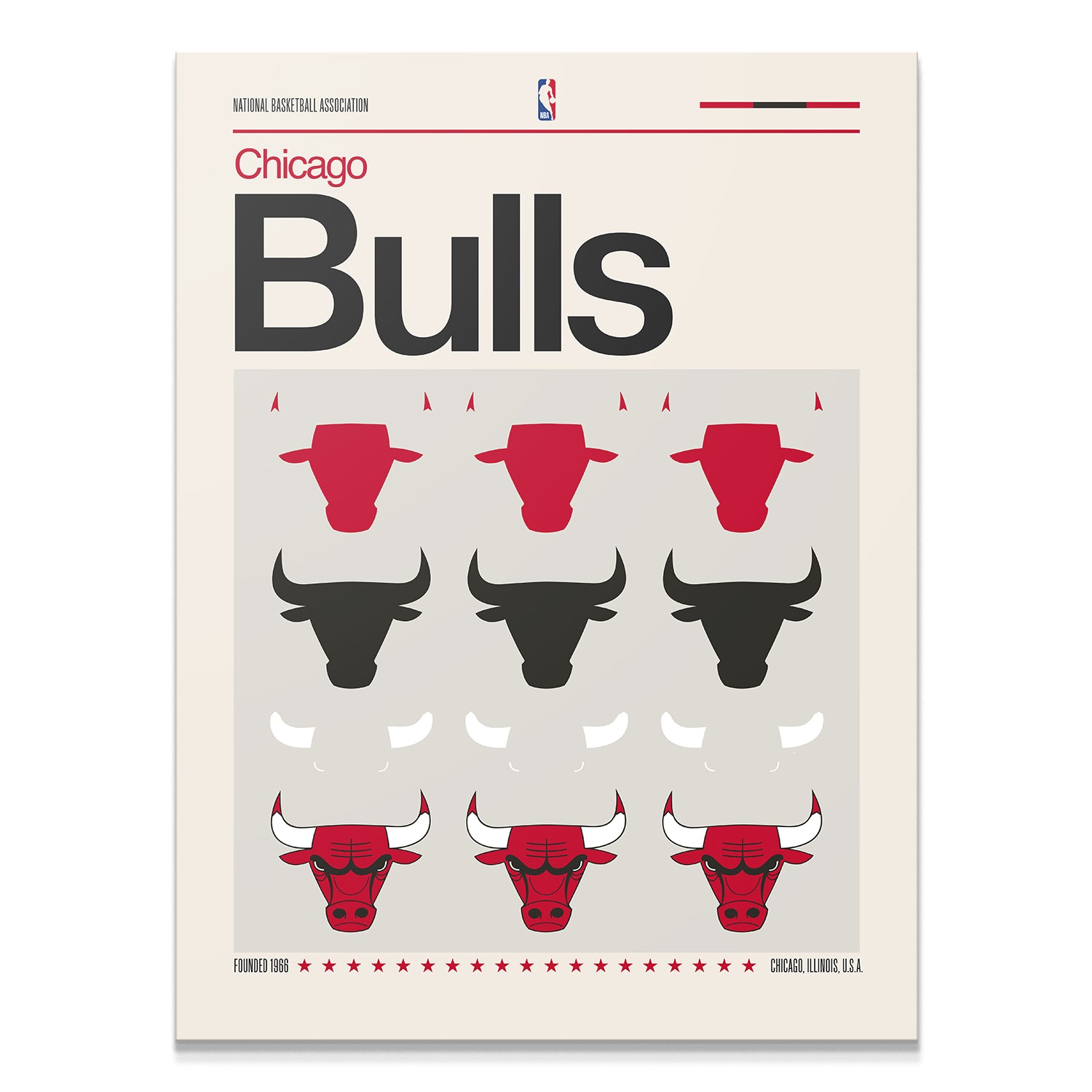 Deconstructed Logo - Bulls - IKONICK - NBA Teams