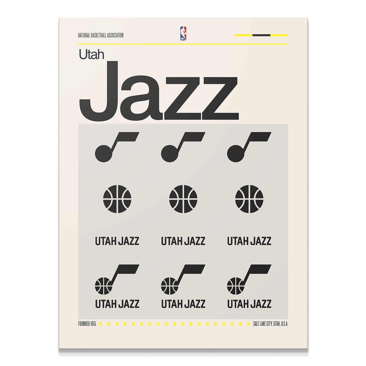 Deconstructed Logo - Jazz - IKONICK - NBA Teams