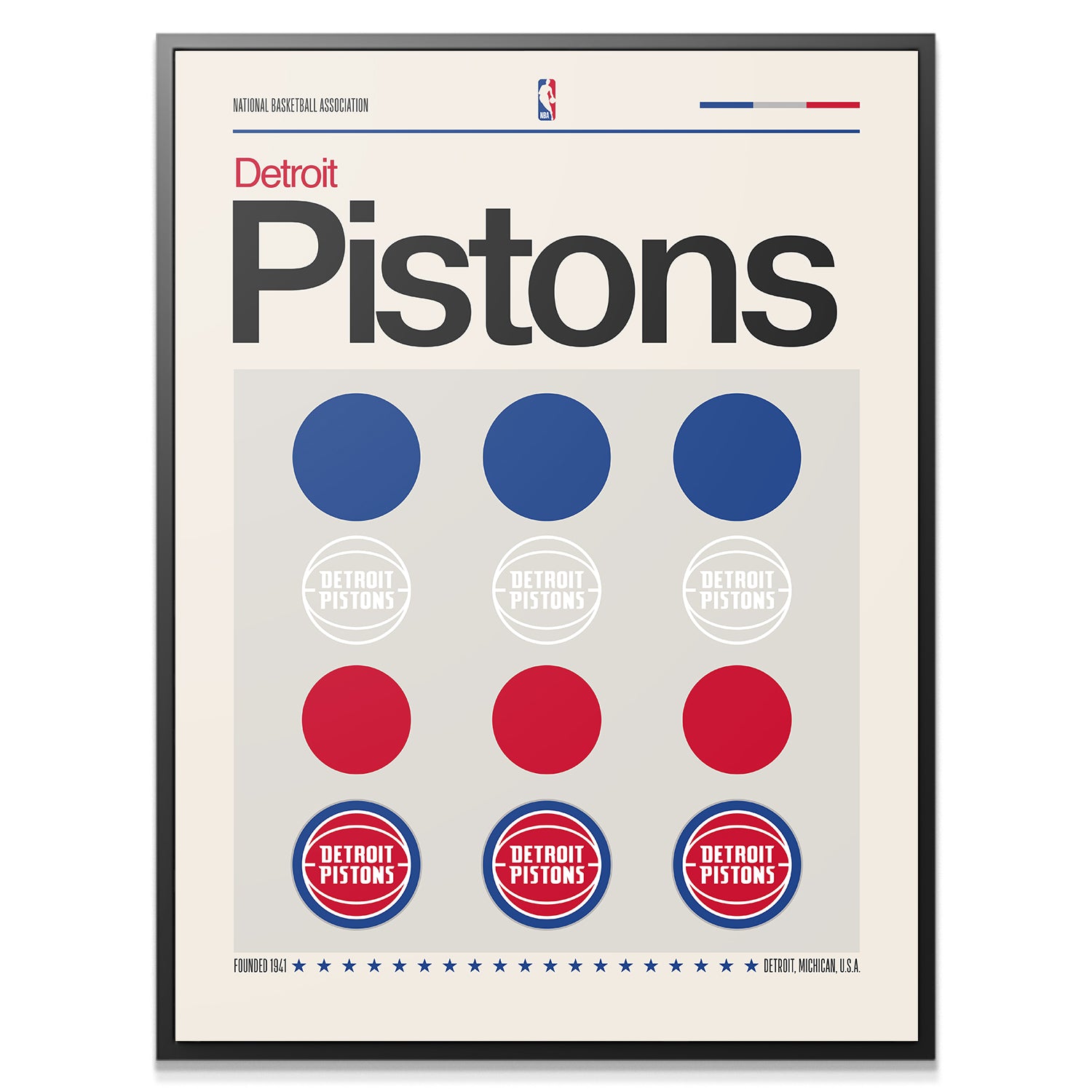 Deconstructed Logo - Pistons - IKONICK - NBA Teams