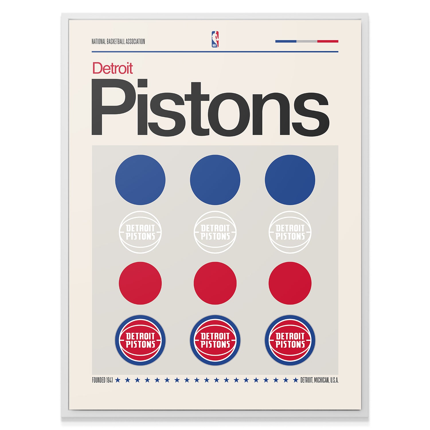 Deconstructed Logo - Pistons - IKONICK - NBA Teams