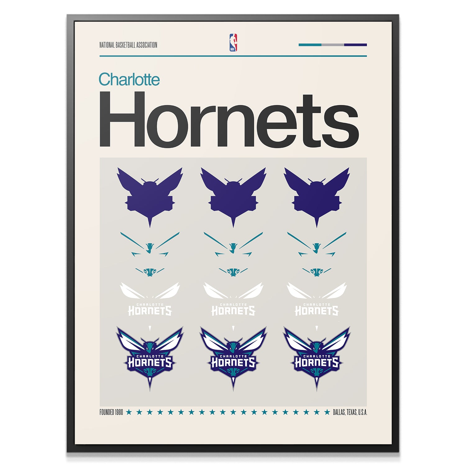 Deconstructed Logo - Hornets - IKONICK - NBA Teams