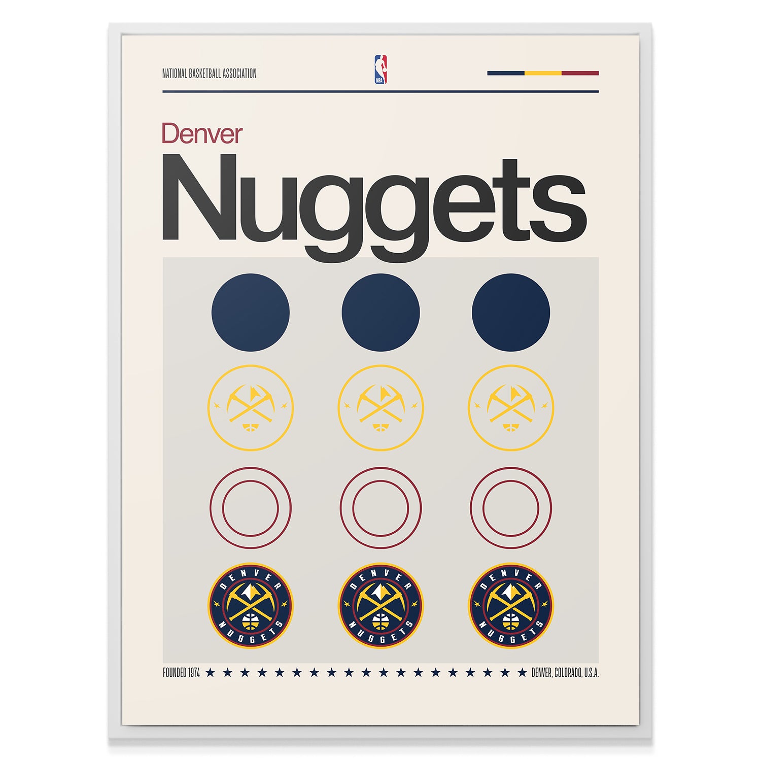 Deconstructed Logo - Nuggets - IKONICK - NBA Teams