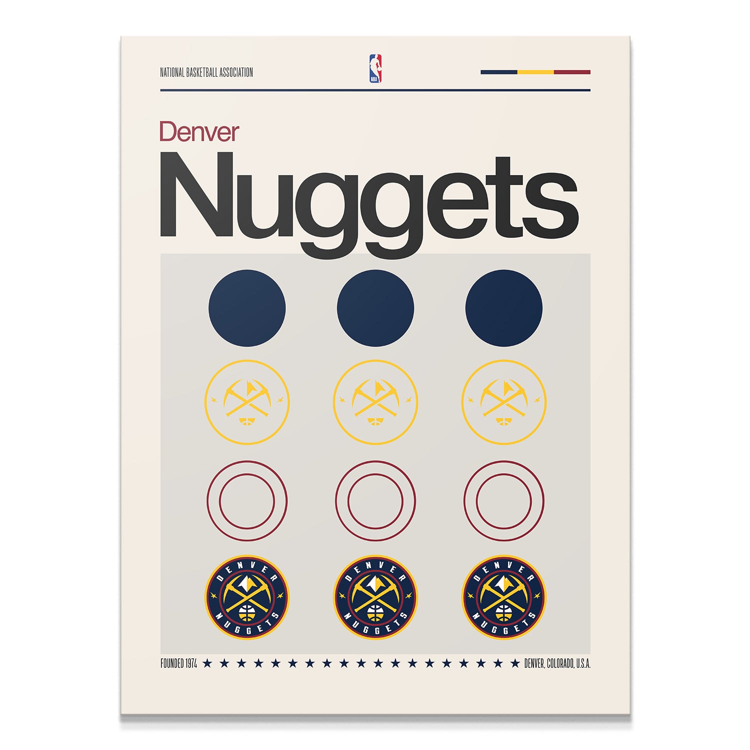 Deconstructed Logo - Nuggets - IKONICK - NBA Teams