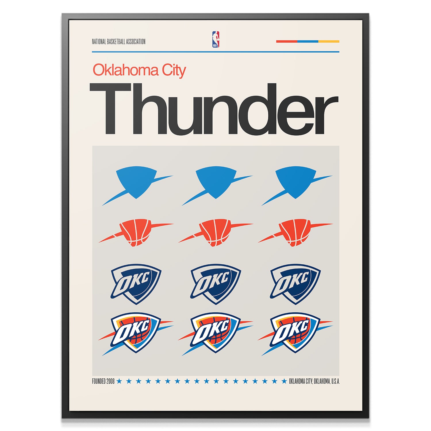 Deconstructed Logo - Thunder - IKONICK - NBA Teams
