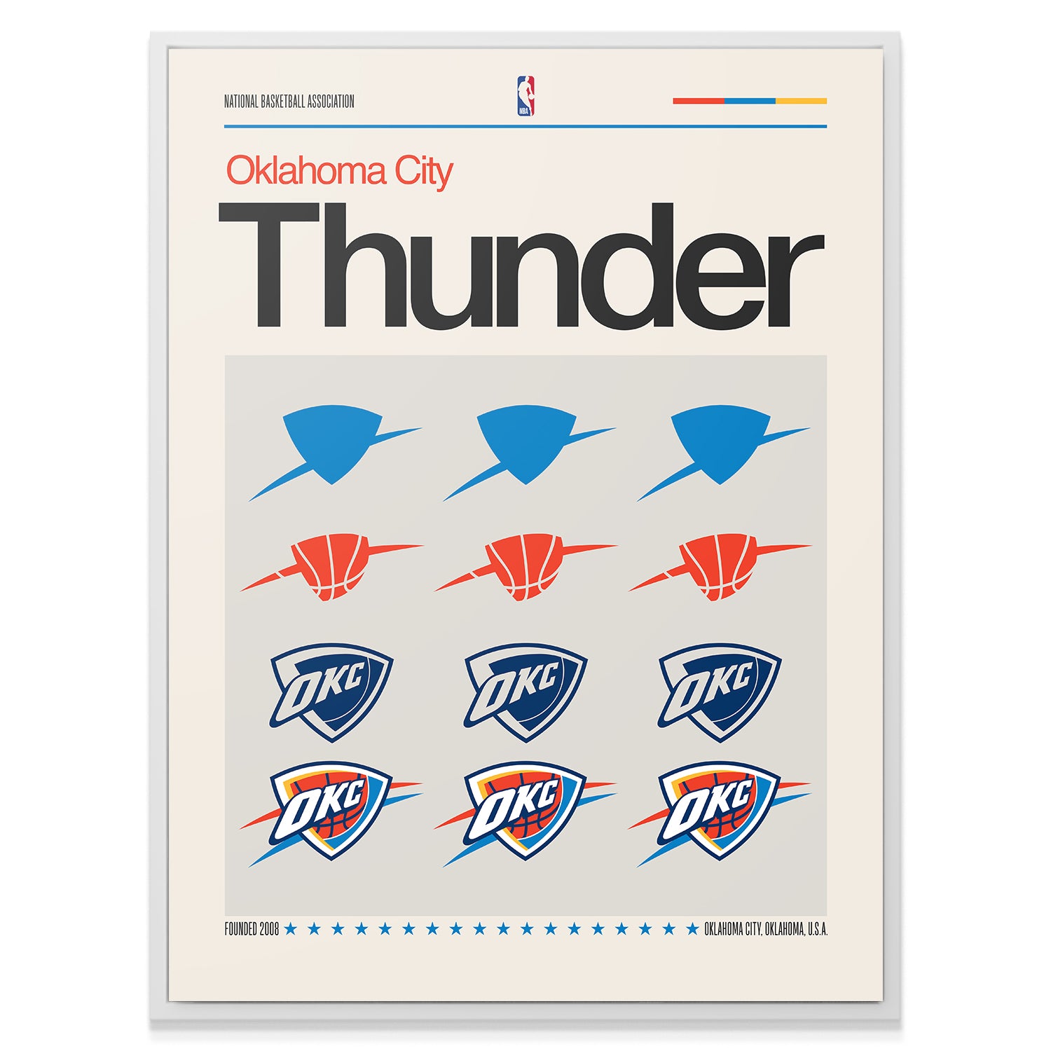 Deconstructed Logo - Thunder - IKONICK - NBA Teams