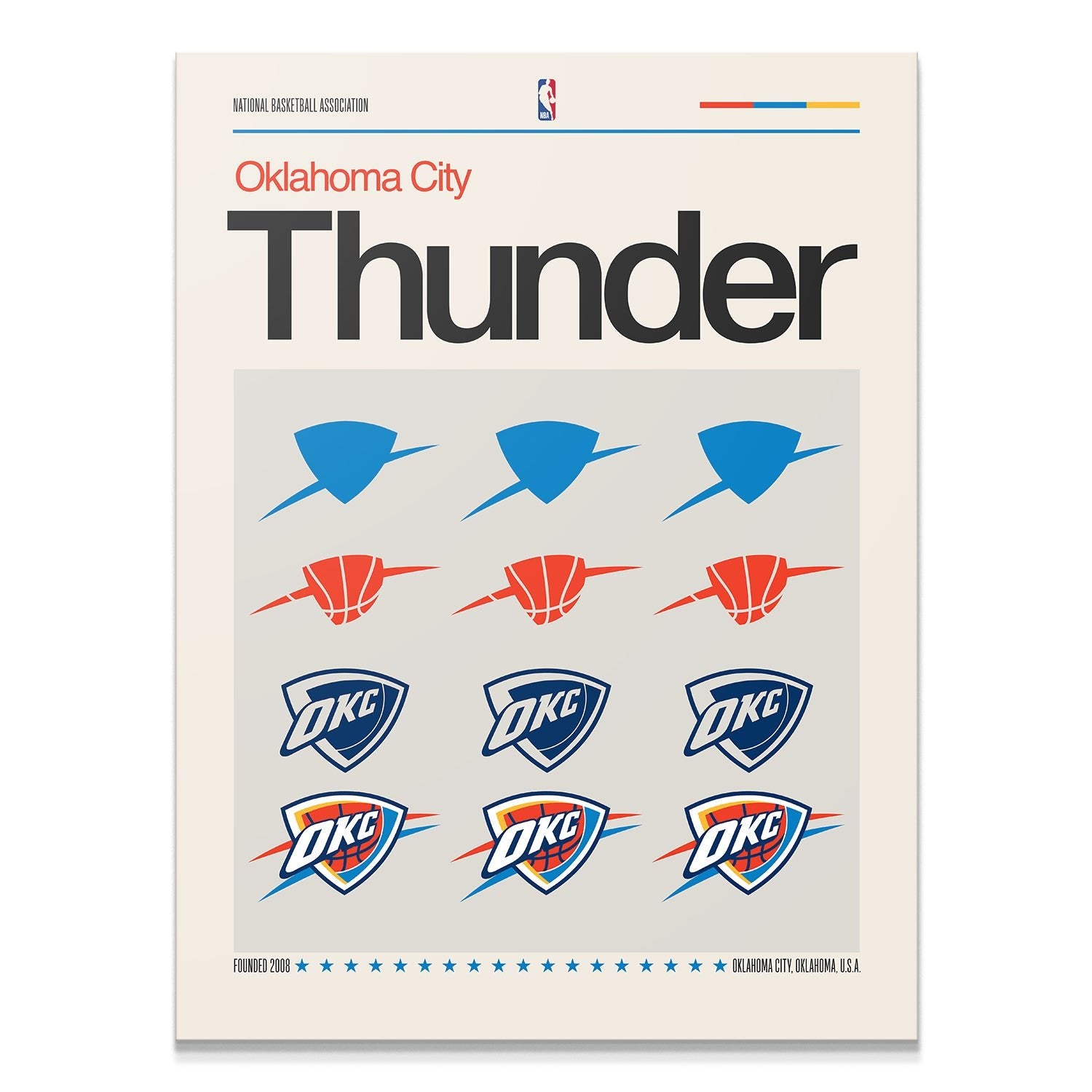 Deconstructed Logo - Thunder - IKONICK - NBA Teams