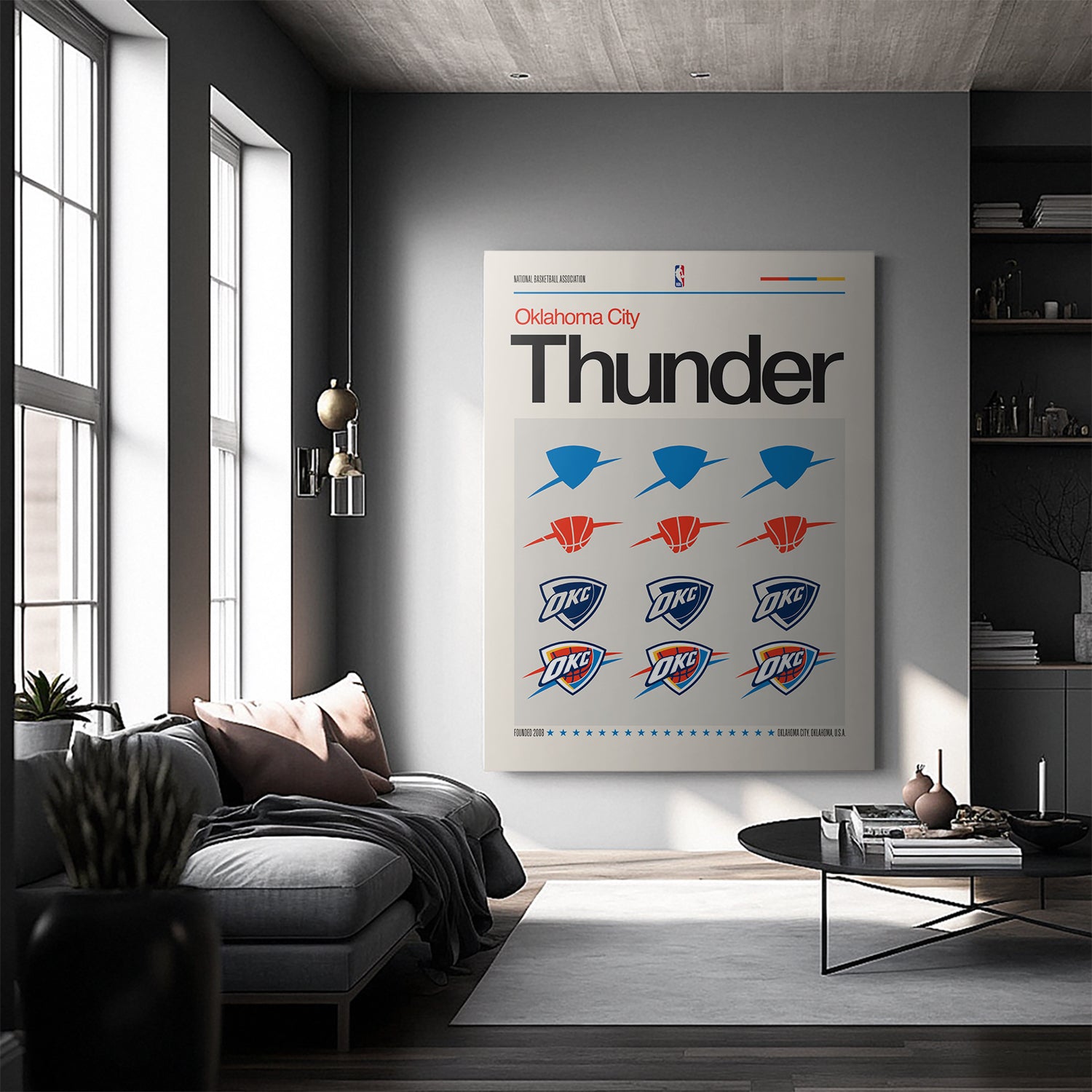 Deconstructed Logo - Thunder - IKONICK - NBA Teams