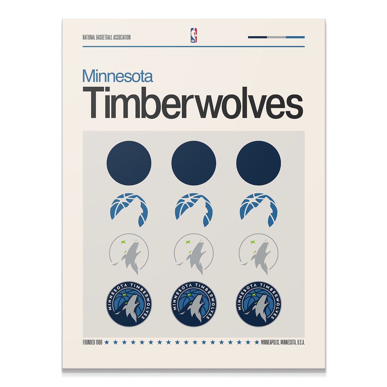 Deconstructed Logo - Timberwolves - IKONICK - NBA Teams
