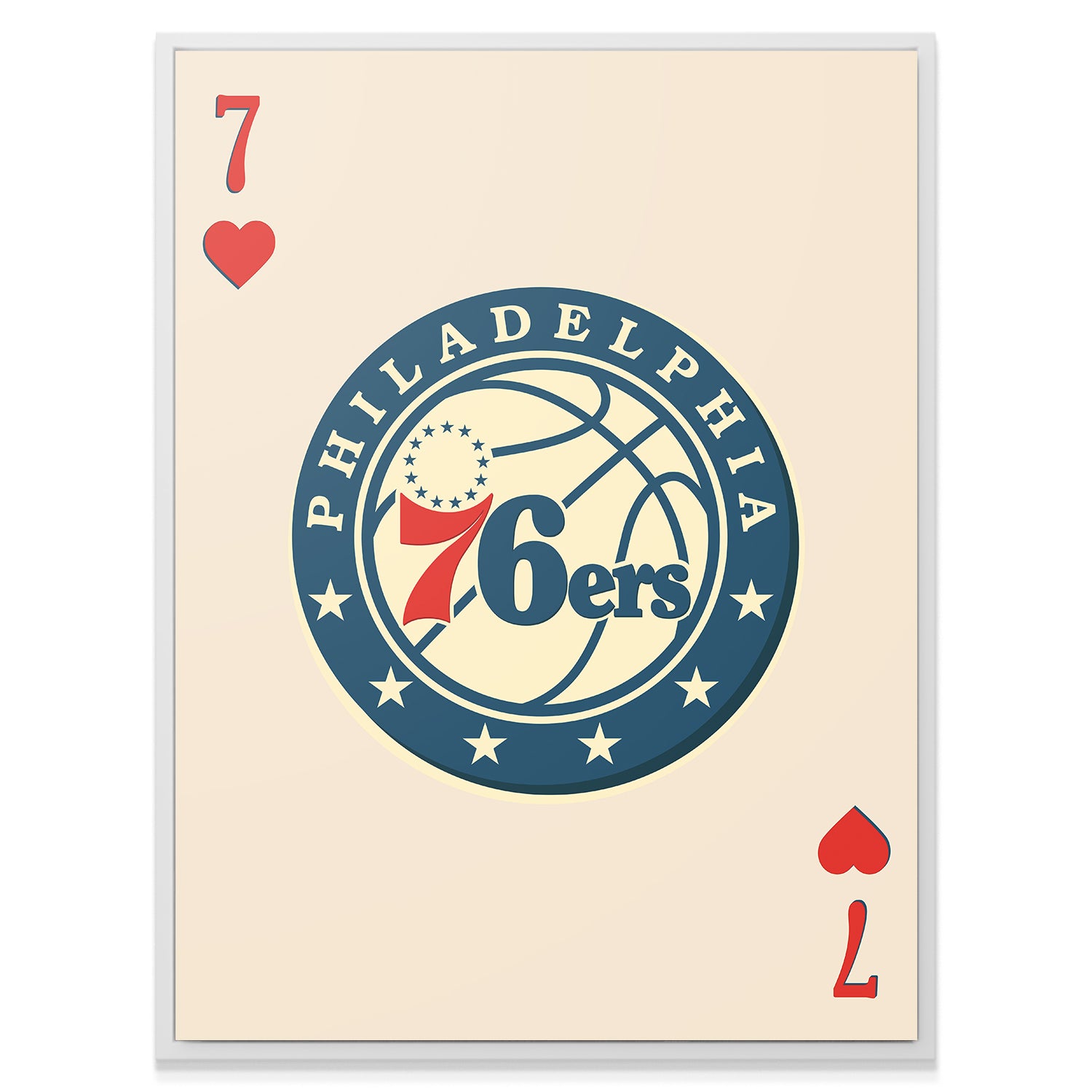 Retro Logo Card - 76ers - IKONICK - NBA Teams
