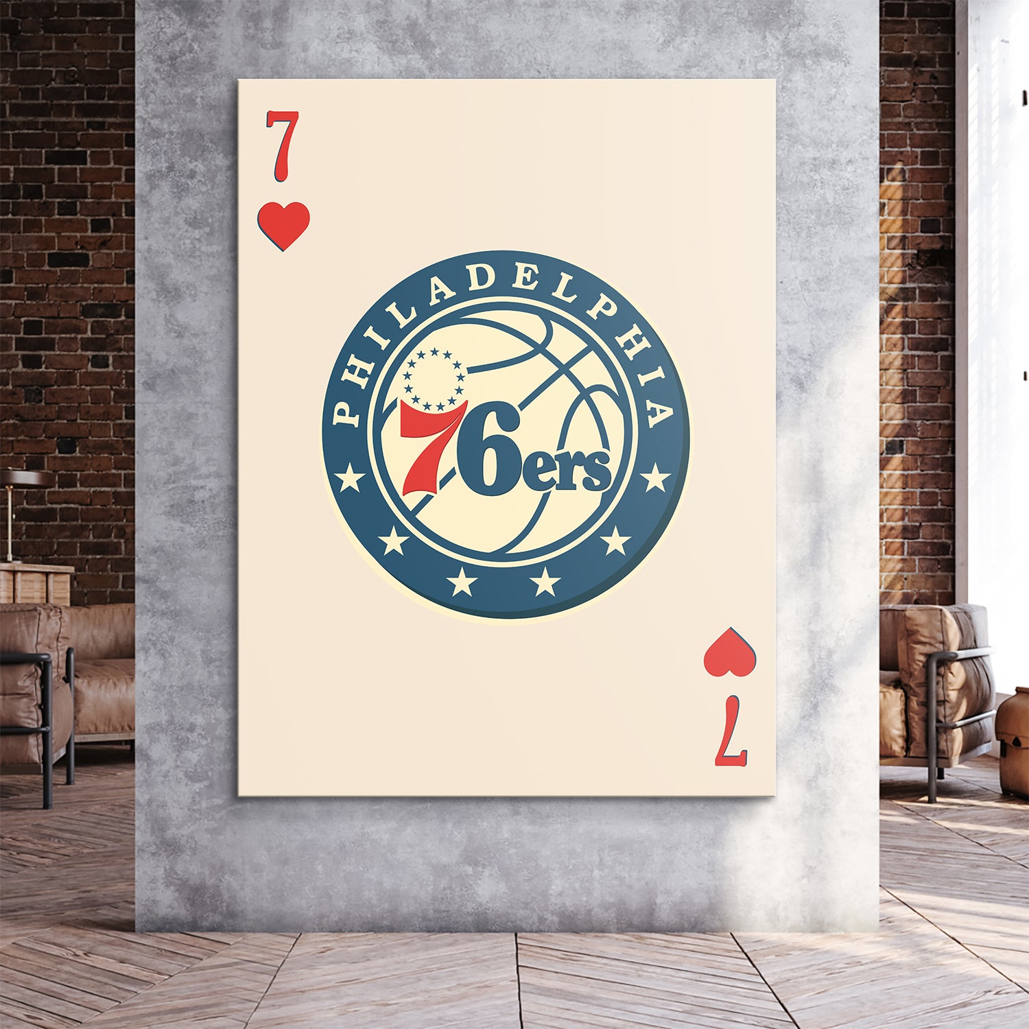 Retro Logo Card - 76ers - IKONICK - NBA Teams
