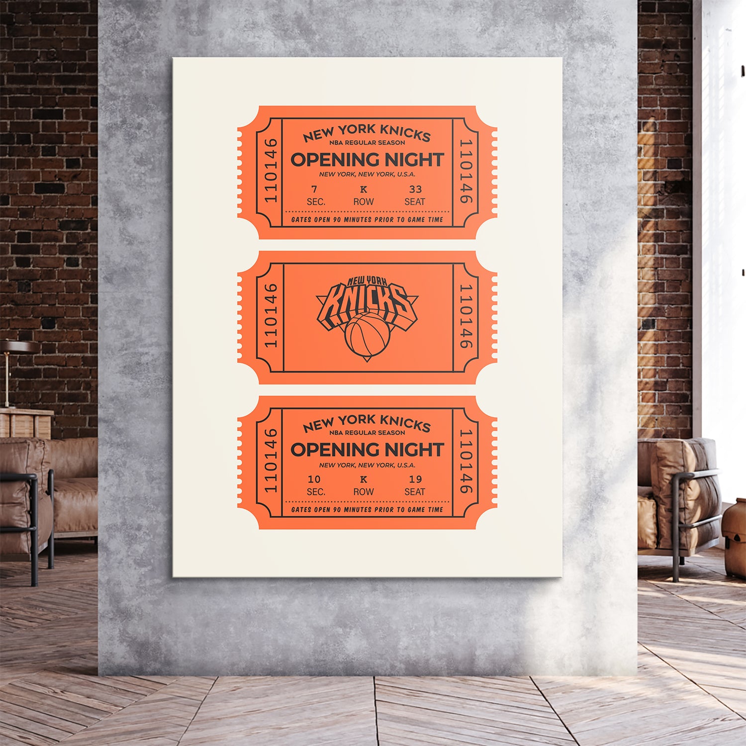 Tickets - Knicks - Officially Licensed Nba Canvas Art