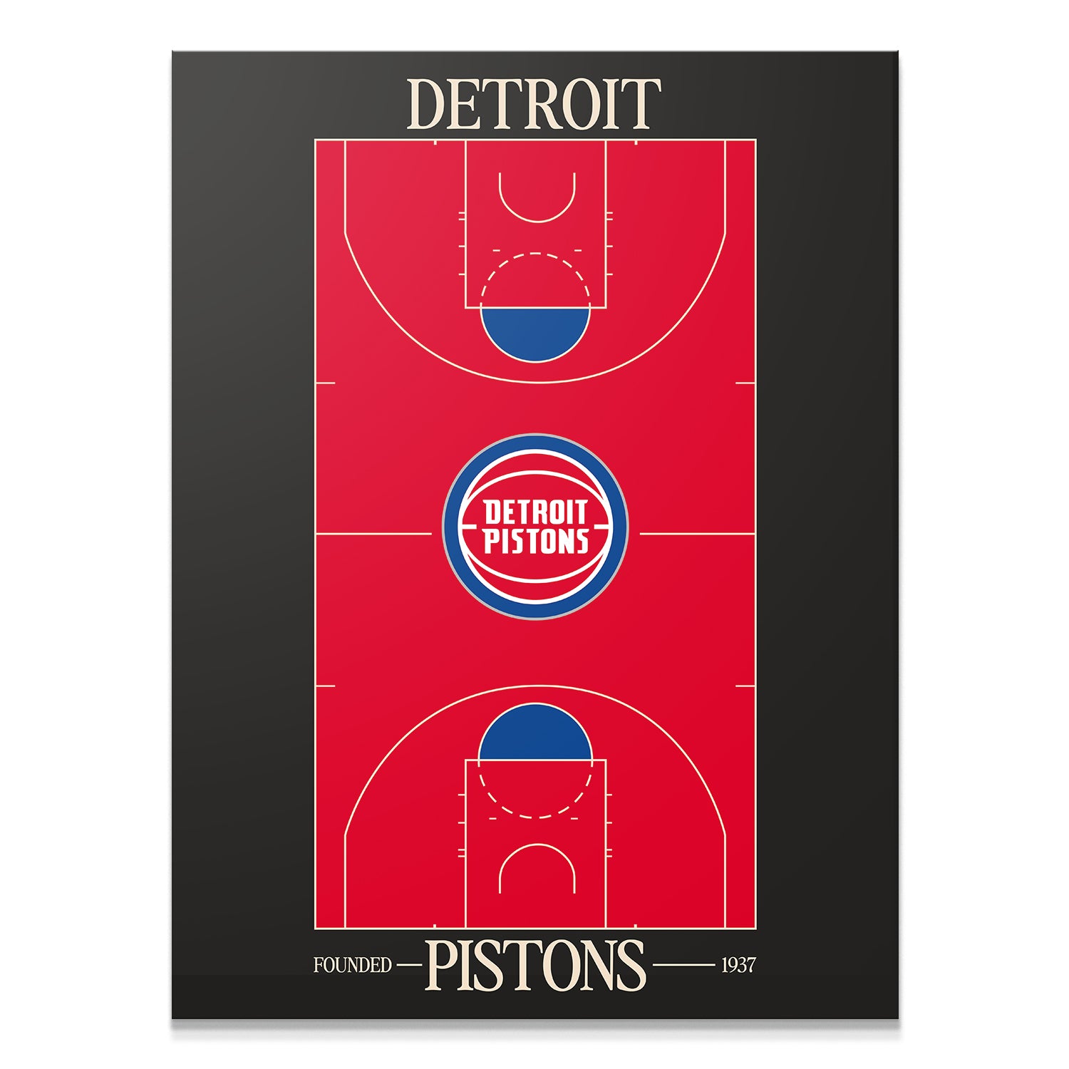 Top Court Design - Pistons - IKONICK - NBA Teams