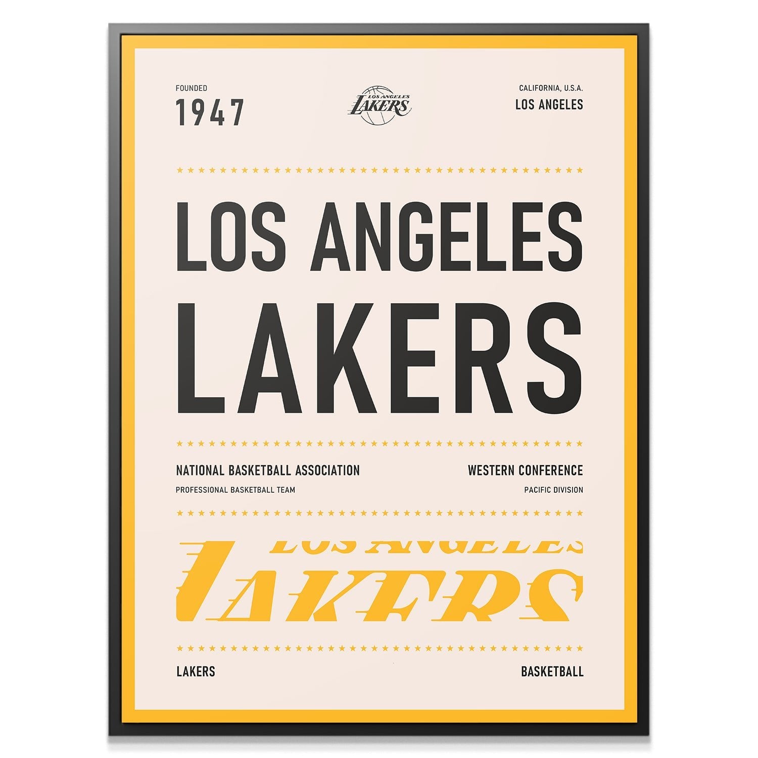 Team Poster - Lakers - IKONICK - NBA Teams