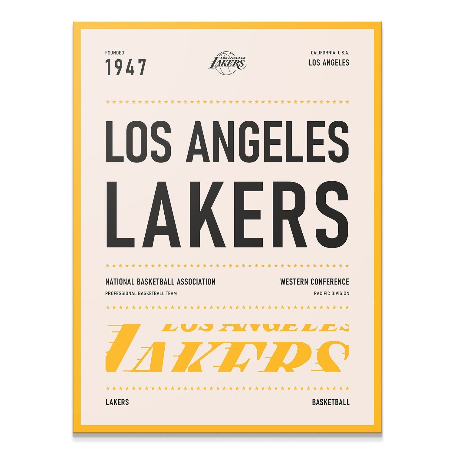 Team Poster - Lakers - IKONICK - NBA Teams