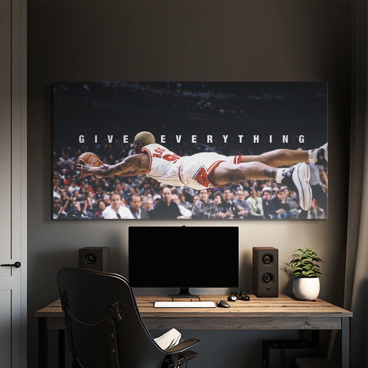 Dennis Rodman Give Everything - NBA Canvas Art & Prints - IKONICK