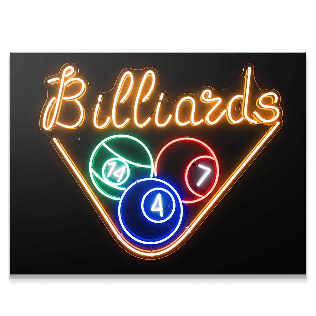 Neon Billiards Sign