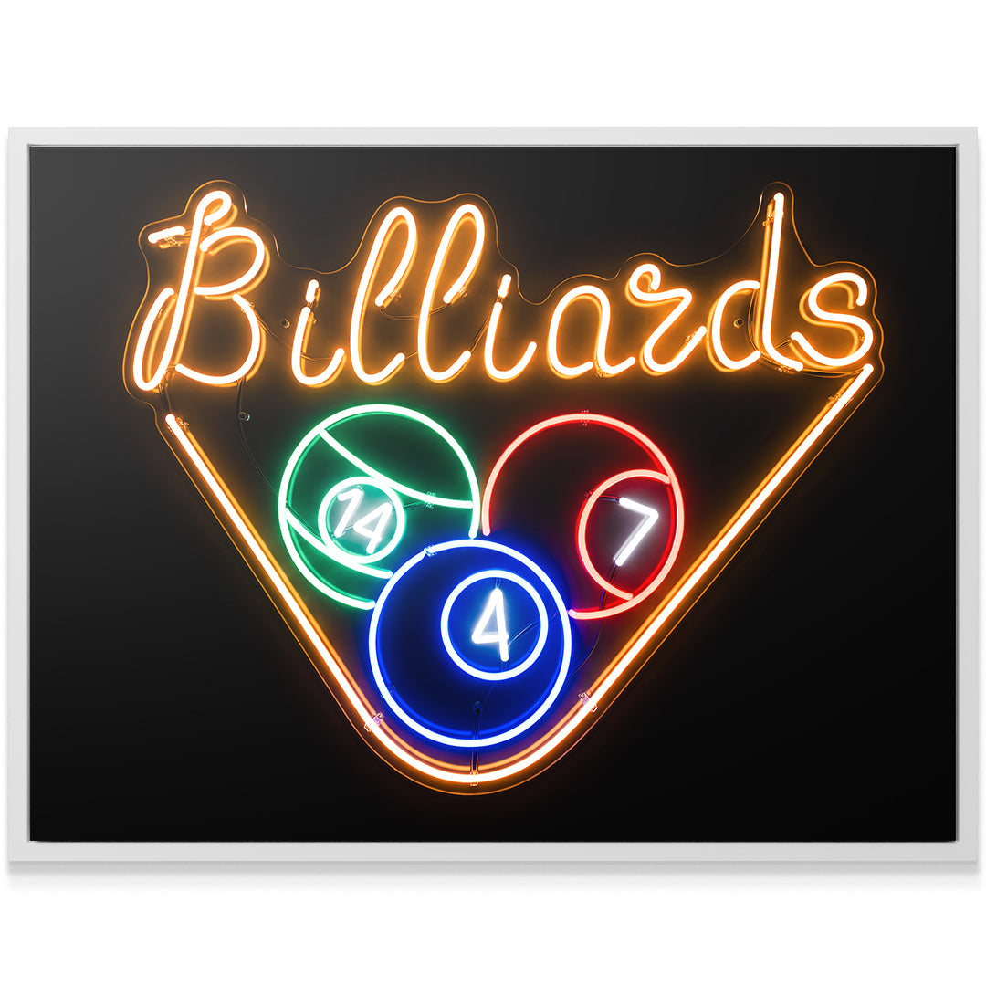 Neon Billiards Sign