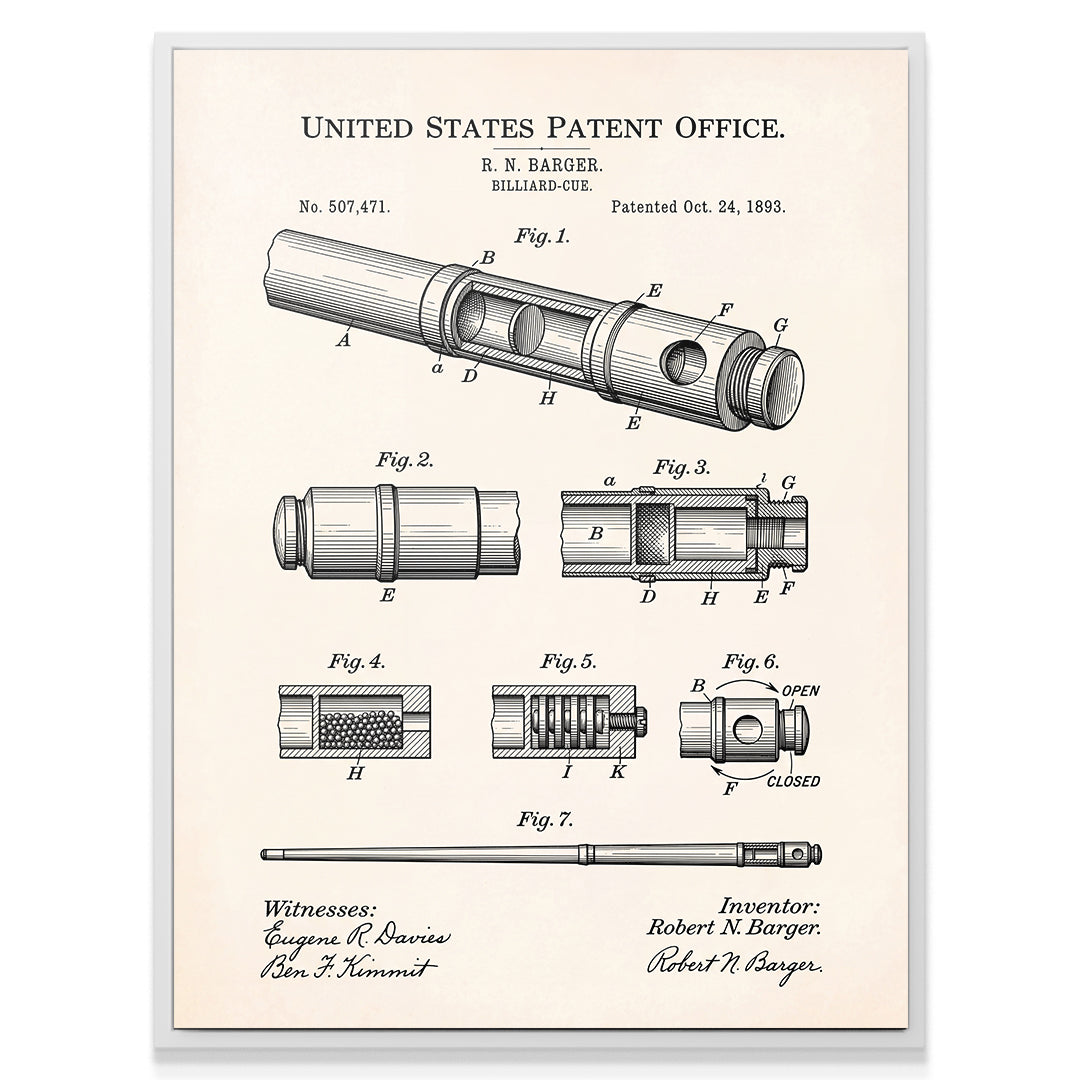 Pool Cue Patent