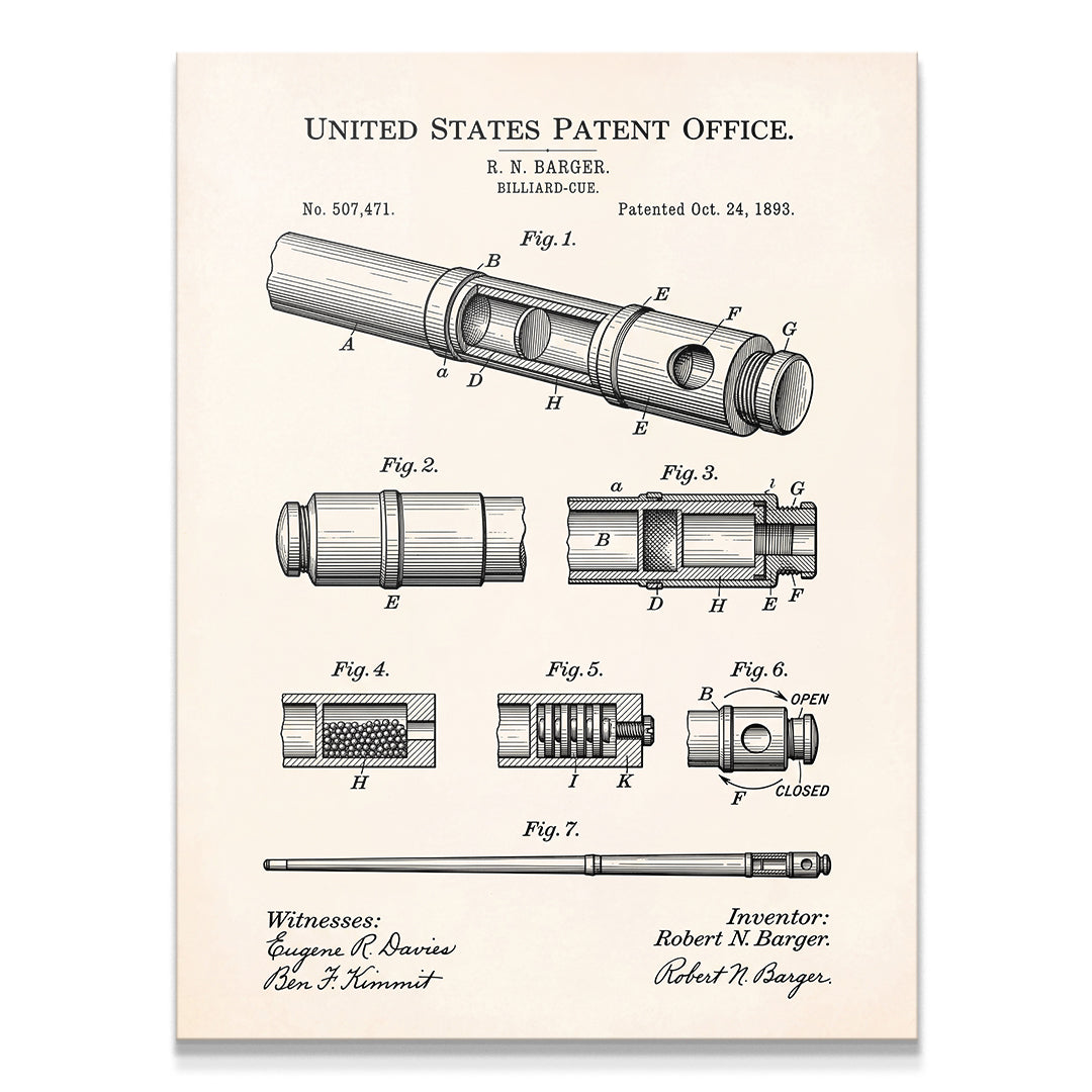Pool Cue Patent