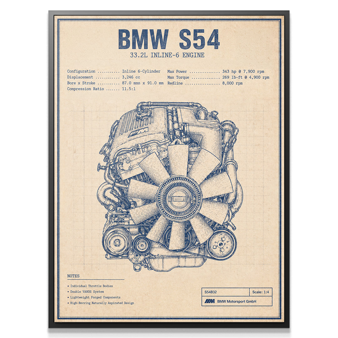 S54 Engine Blueprint