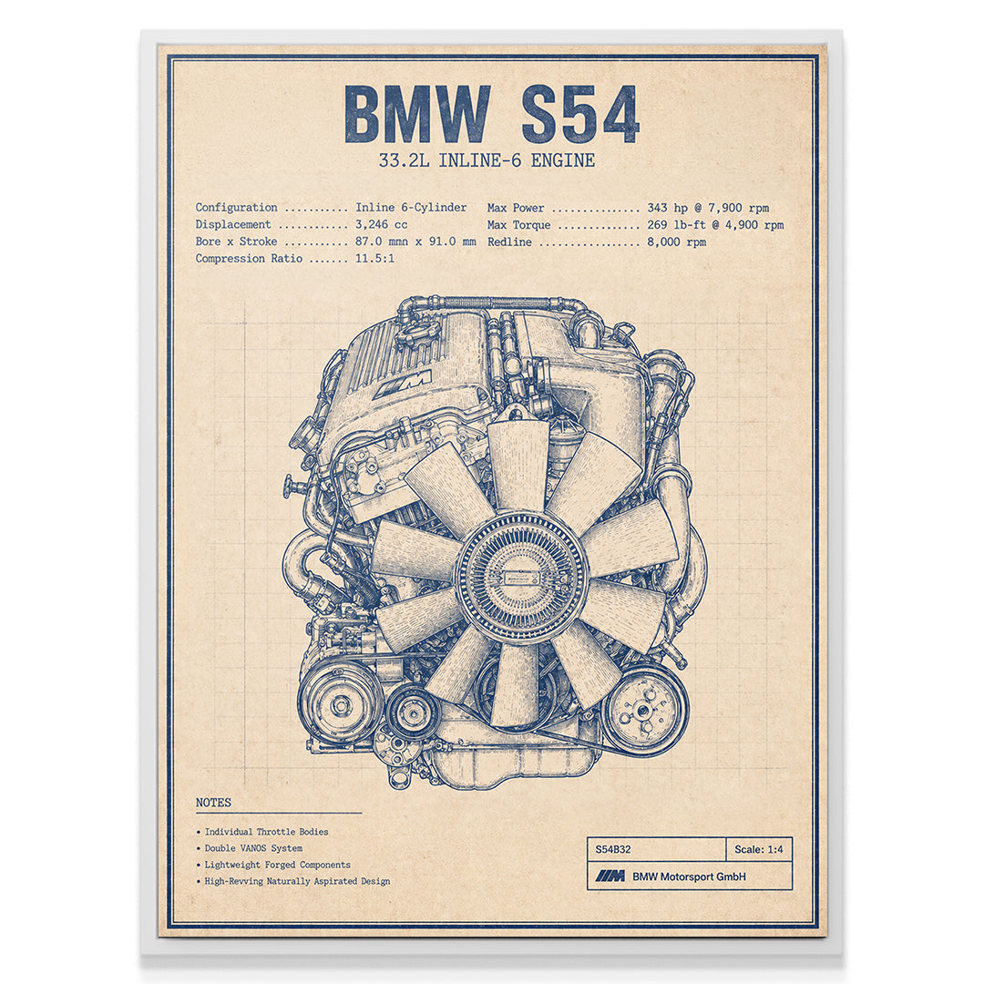 S54 Engine Blueprint