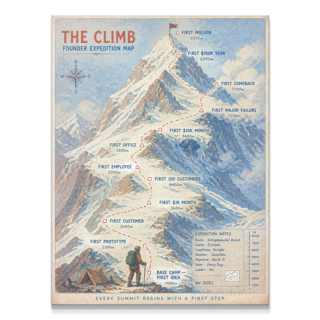The Founder's Climb Push Pin