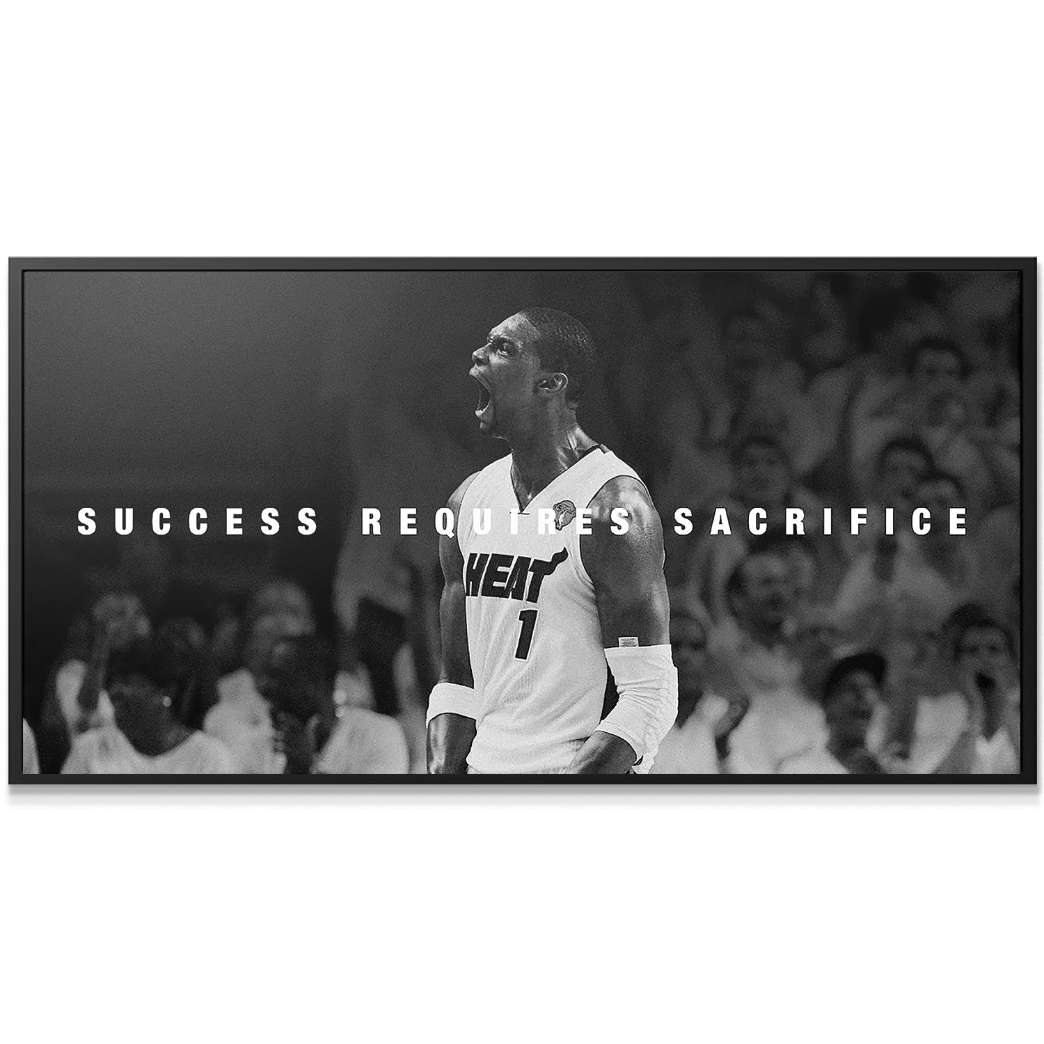 Chris Bosh - Success Requires Sacrifice (B&W) - IKONICK - NBA Legends