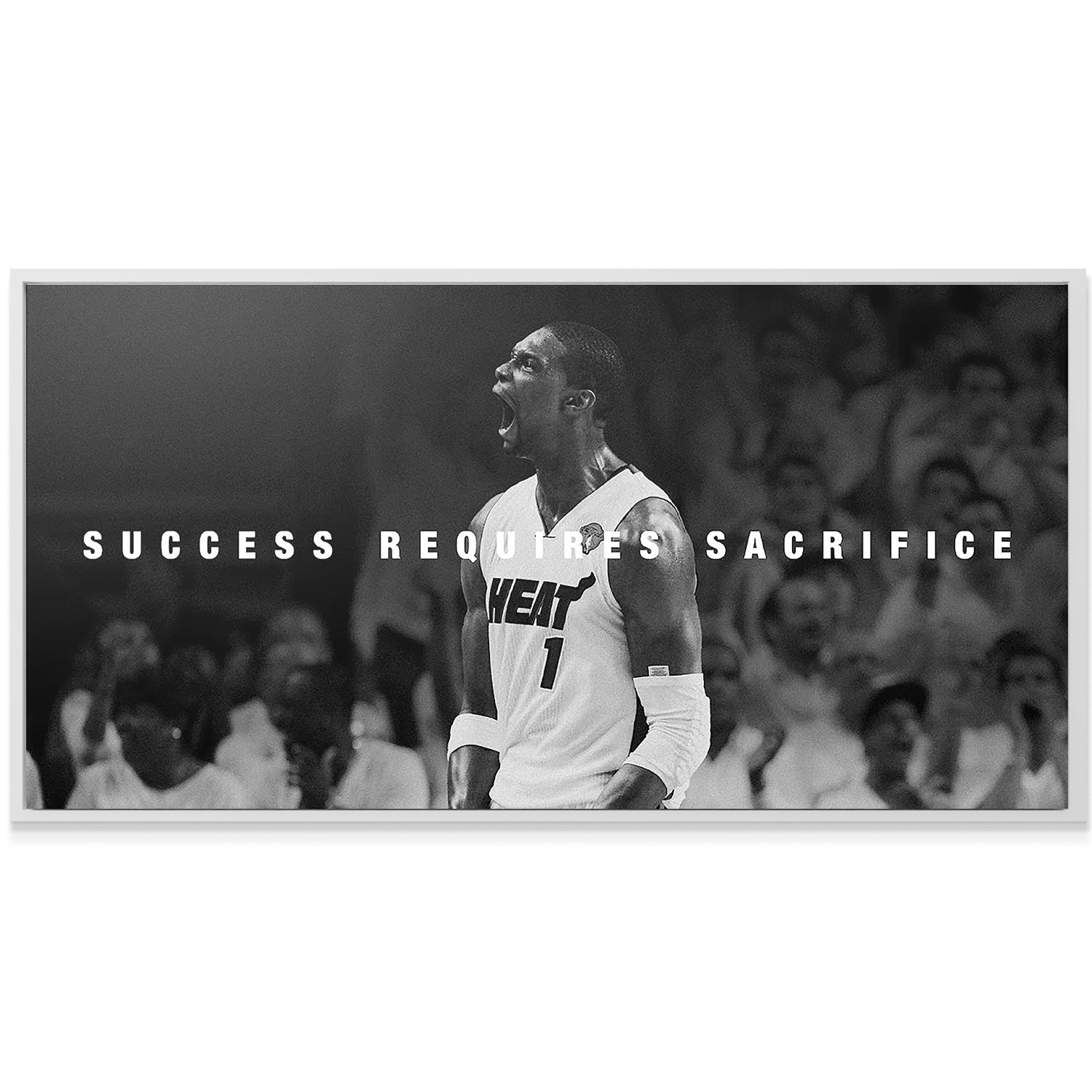 Chris Bosh - Success Requires Sacrifice (B&W) - IKONICK - NBA Legends