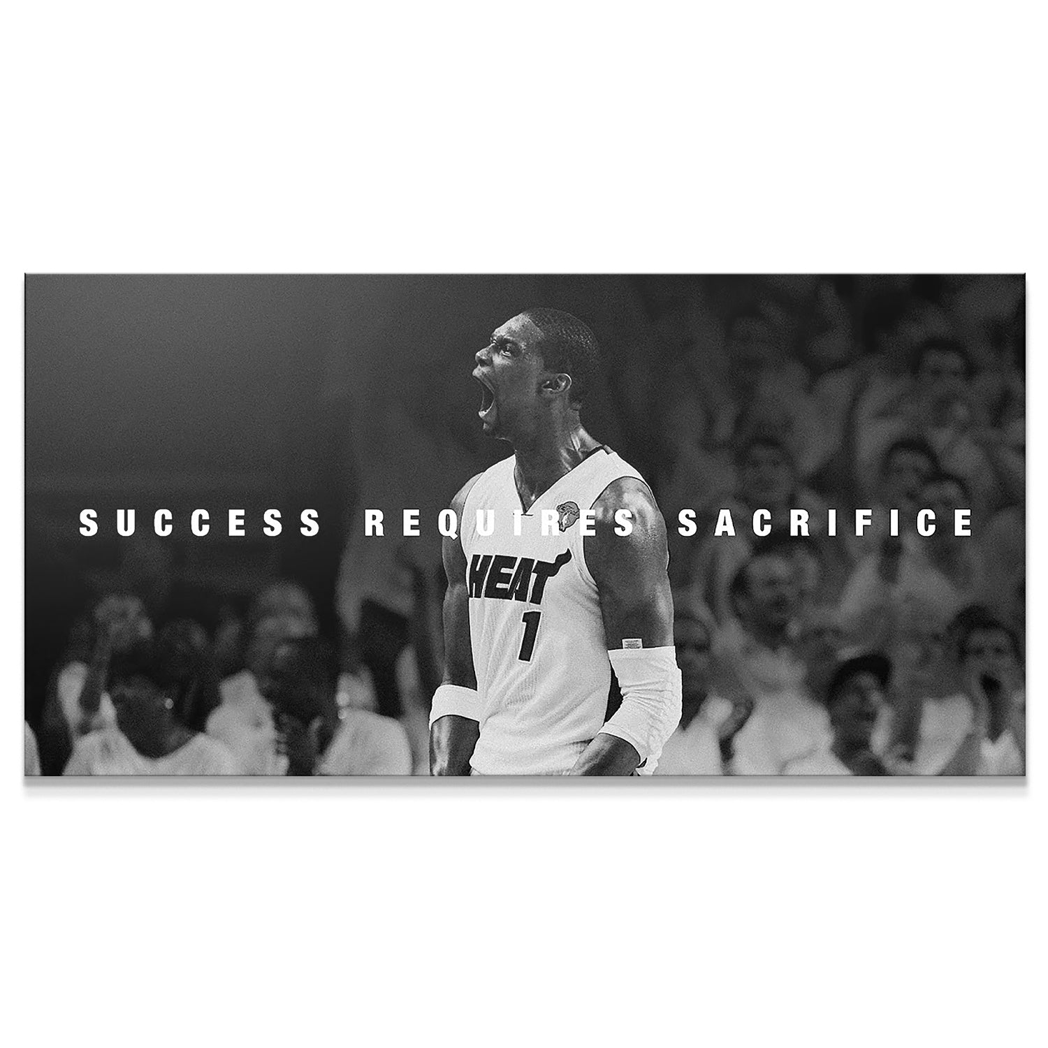 Chris Bosh - Success Requires Sacrifice (B&W) - IKONICK - NBA Legends