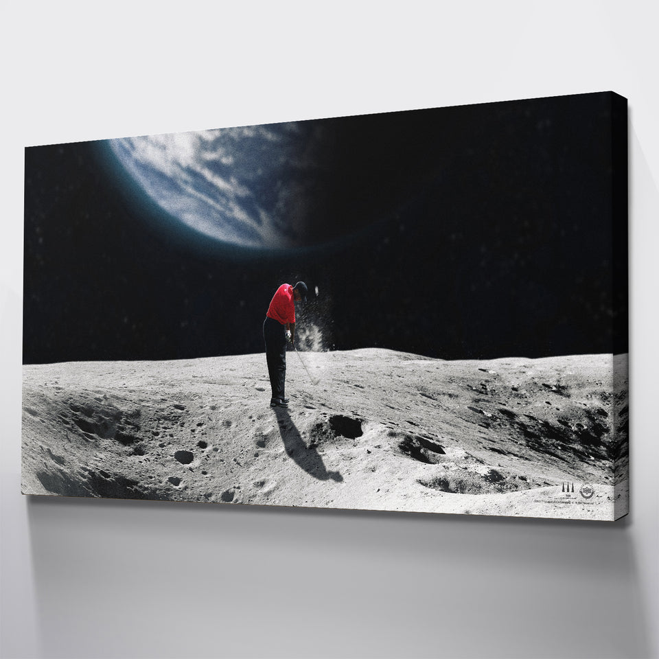 Tiger Woods Canvas Wall Art - Moonshot | Only from IKONICK