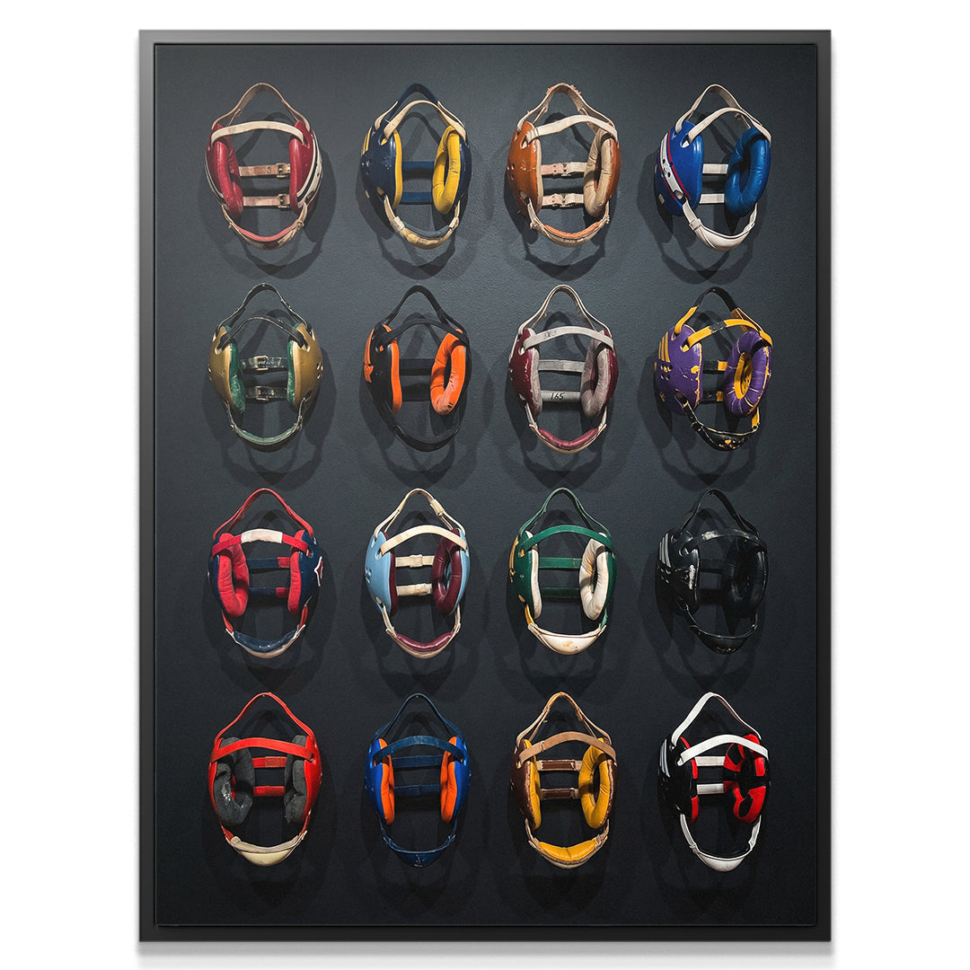 Wrestling Headgear Wall