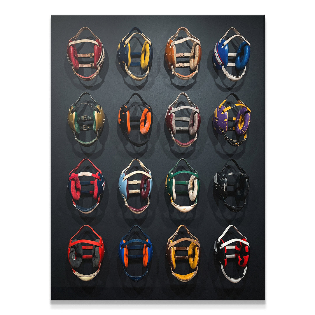 Wrestling Headgear Wall