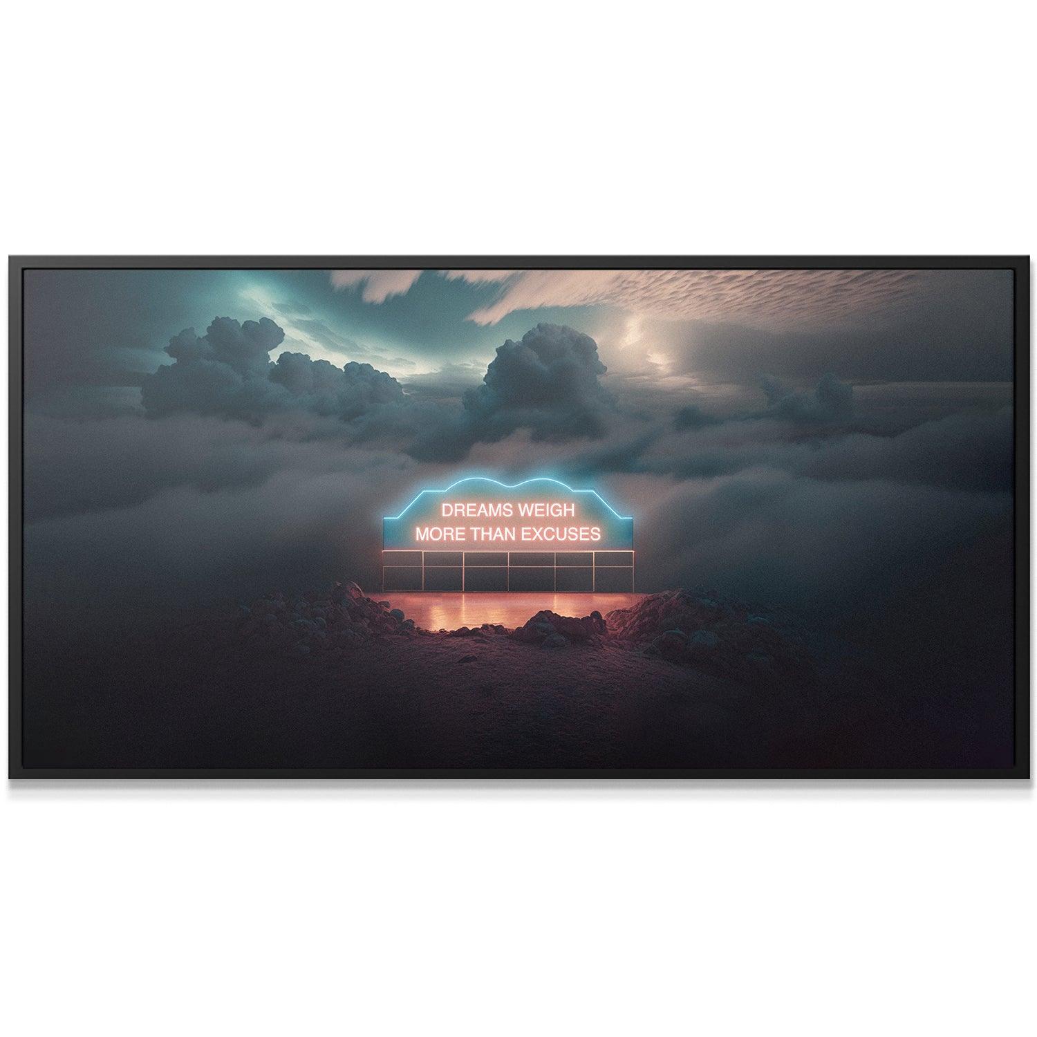 Dreams Weigh More Than Excuses. (Neon Sign) - IKONICK - IKONICK Original