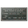 Yesterday's Hits Won't Win Today's Games - Motivational Canvas Art - IKONICK